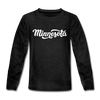 Minnesota Youth Long Sleeve Shirt - Hand Lettered Youth Long Sleeve Minnesota Tee - charcoal gray