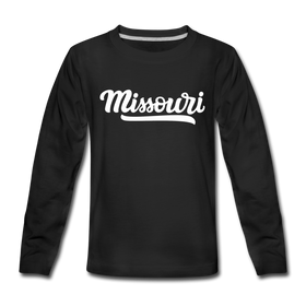 Missouri Youth Long Sleeve Shirt - Hand Lettered Youth Long Sleeve Missouri Tee