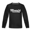 Missouri Youth Long Sleeve Shirt - Hand Lettered Youth Long Sleeve Missouri Tee