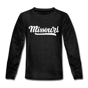 Missouri Youth Long Sleeve Shirt - Hand Lettered Youth Long Sleeve Missouri Tee