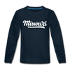 Missouri Youth Long Sleeve Shirt - Hand Lettered Youth Long Sleeve Missouri Tee