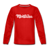 Montana Youth Long Sleeve Shirt - Hand Lettered Youth Long Sleeve Montana Tee - red
