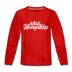 New Hampshire Youth Long Sleeve Shirt - Hand Lettered Youth Long Sleeve New Hampshire Tee - red