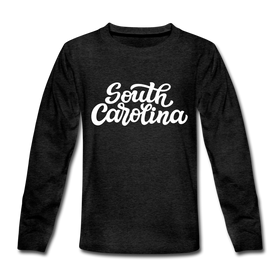 South Carolina Youth Long Sleeve Shirt - Hand Lettered Youth Long Sleeve South Carolina Tee