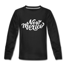 New Mexico Youth Long Sleeve Shirt - Hand Lettered Youth Long Sleeve New Mexico Tee - black