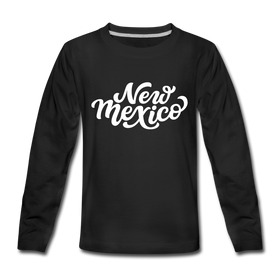 New Mexico Youth Long Sleeve Shirt - Hand Lettered Youth Long Sleeve New Mexico Tee