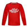 New Mexico Youth Long Sleeve Shirt - Hand Lettered Youth Long Sleeve New Mexico Tee