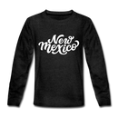 New Mexico Youth Long Sleeve Shirt - Hand Lettered Youth Long Sleeve New Mexico Tee - charcoal gray