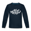 New Mexico Youth Long Sleeve Shirt - Hand Lettered Youth Long Sleeve New Mexico Tee