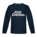 North Carolina Youth Long Sleeve Shirt - Hand Lettered Youth Long Sleeve North Carolina Tee - deep navy