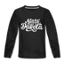 North Dakota Youth Long Sleeve Shirt - Hand Lettered Youth Long Sleeve North Dakota Tee - black