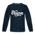 Oregon Youth Long Sleeve Shirt - Hand Lettered Youth Long Sleeve Oregon Tee - deep navy