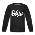 Ohio Youth Long Sleeve Shirt - Hand Lettered Youth Long Sleeve Ohio Tee - black