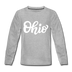 Ohio Youth Long Sleeve Shirt - Hand Lettered Youth Long Sleeve Ohio Tee - heather gray