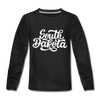 South Dakota Youth Long Sleeve Shirt - Hand Lettered Youth Long Sleeve South Dakota Tee - black