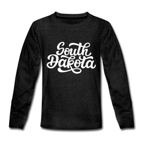 South Dakota Youth Long Sleeve Shirt - Hand Lettered Youth Long Sleeve South Dakota Tee