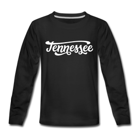 Tennessee Youth Long Sleeve Shirt - Hand Lettered Youth Long Sleeve Tennessee Tee