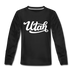 Utah Youth Long Sleeve Shirt - Hand Lettered Youth Long Sleeve Utah Tee - black