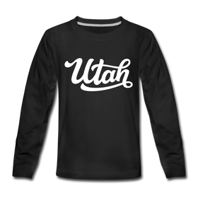 Utah Youth Long Sleeve Shirt - Hand Lettered Youth Long Sleeve Utah Tee