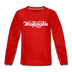 Washington Youth Long Sleeve Shirt - Hand Lettered Youth Long Sleeve Washington Tee - red