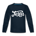 Texas Youth Long Sleeve Shirt - Hand Lettered Youth Long Sleeve Texas Tee - deep navy