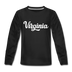 Virginia Youth Long Sleeve Shirt - Hand Lettered Youth Long Sleeve Virginia Tee - black