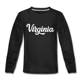 Virginia Youth Long Sleeve Shirt - Hand Lettered Youth Long Sleeve Virginia Tee