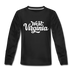 West Virginia Youth Long Sleeve Shirt - Hand Lettered Youth Long Sleeve West Virginia Tee - black