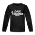 West Virginia Youth Long Sleeve Shirt - Hand Lettered Youth Long Sleeve West Virginia Tee - charcoal gray