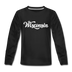 Wisconsin Youth Long Sleeve Shirt - Hand Lettered Youth Long Sleeve Wisconsin Tee - black