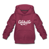 Colorado Youth Hoodie - Hand Lettered Youth Colorado Hooded Sweatshirt - burgundy