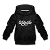 Colorado Youth Hoodie - Hand Lettered Youth Colorado Hooded Sweatshirt - charcoal gray
