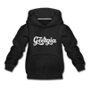 Georgia Youth Hoodie - Hand Lettered Youth Georgia Hooded Sweatshirt - black