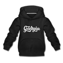 Georgia Youth Hoodie - Hand Lettered Youth Georgia Hooded Sweatshirt - black