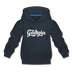 Georgia Youth Hoodie - Hand Lettered Youth Georgia Hooded Sweatshirt - navy