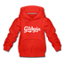 Georgia Youth Hoodie - Hand Lettered Youth Georgia Hooded Sweatshirt - red