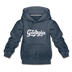 Georgia Youth Hoodie - Hand Lettered Youth Georgia Hooded Sweatshirt - heather denim