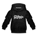 Georgia Youth Hoodie - Hand Lettered Youth Georgia Hooded Sweatshirt - charcoal gray