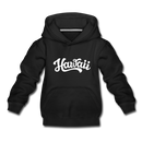 Hawaii Youth Hoodie - Hand Lettered Youth Hawaii Hooded Sweatshirt - black