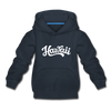 Hawaii Youth Hoodie - Hand Lettered Youth Hawaii Hooded Sweatshirt - navy