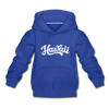 Hawaii Youth Hoodie - Hand Lettered Youth Hawaii Hooded Sweatshirt - royal blue