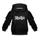 Hawaii Youth Hoodie - Hand Lettered Youth Hawaii Hooded Sweatshirt - charcoal gray