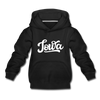 Iowa Youth Hoodie - Hand Lettered Youth Iowa Hooded Sweatshirt - black