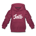 Iowa Youth Hoodie - Hand Lettered Youth Iowa Hooded Sweatshirt - burgundy