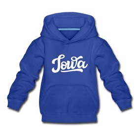 Iowa Youth Hoodie - Hand Lettered Youth Iowa Hooded Sweatshirt