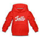 Iowa Youth Hoodie - Hand Lettered Youth Iowa Hooded Sweatshirt - red