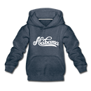 Alabama Youth Hoodie - Hand Lettered Youth Alabama Hooded Sweatshirt - heather denim