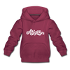 Arizona Youth Hoodie - Hand Lettered Youth Arizona Hooded Sweatshirt - burgundy
