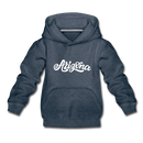Arizona Youth Hoodie - Hand Lettered Youth Arizona Hooded Sweatshirt - heather denim