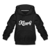 Illinois Youth Hoodie - Hand Lettered Youth Illinois Hooded Sweatshirt - black